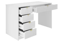 Sminkebord & Toalettbord-Novaj Sminkebord med oppbevaring 55 cm dyp 120 cm bred Hvit
