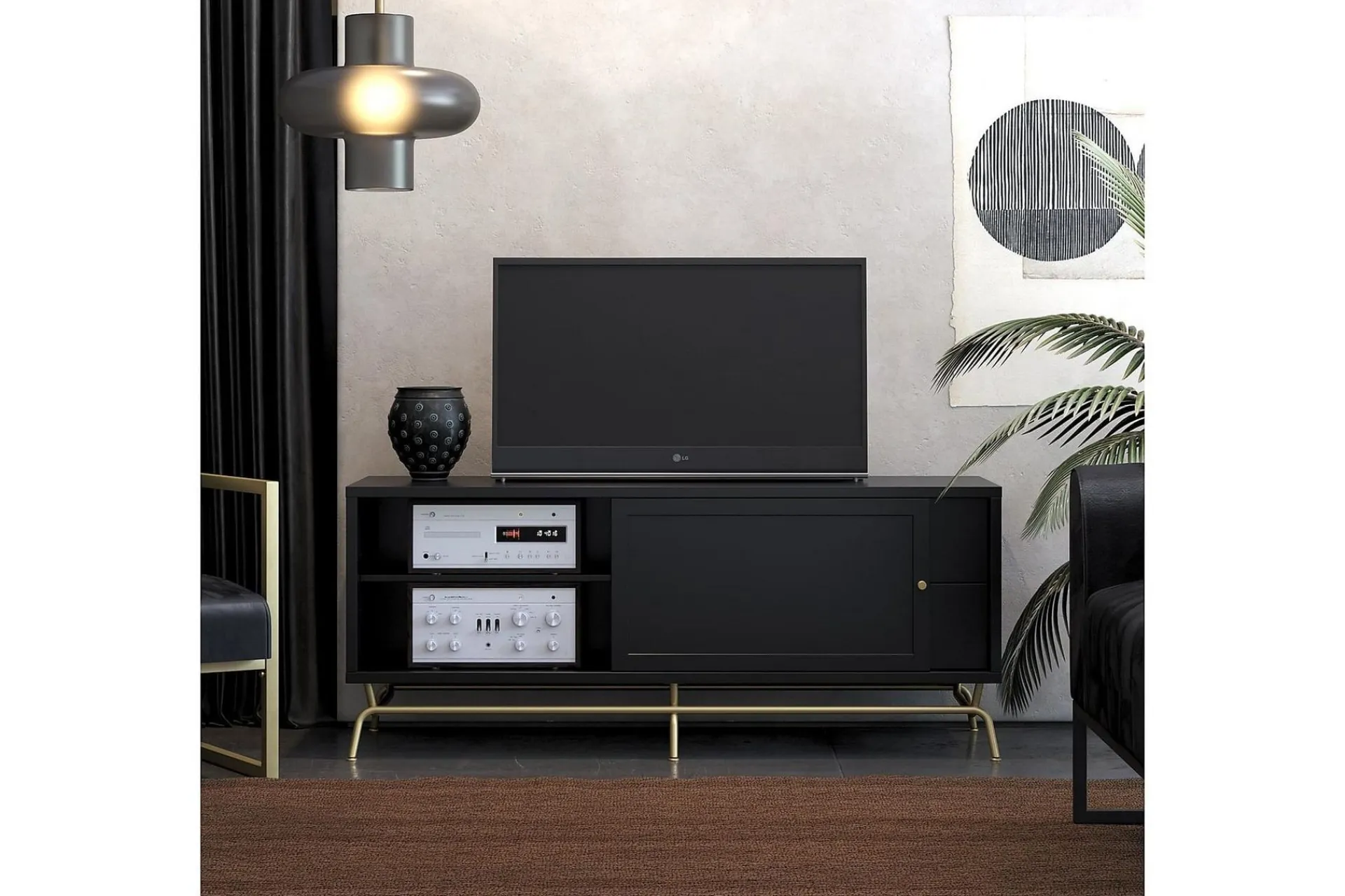 CosmoLiving Tv-Benk & Mediabenk-Nova TV-benk 150x50 cm Svart