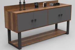 Gangbord|Avlastningsbord-Numandro Avlastningsbord 180 cm Teak,Antracit