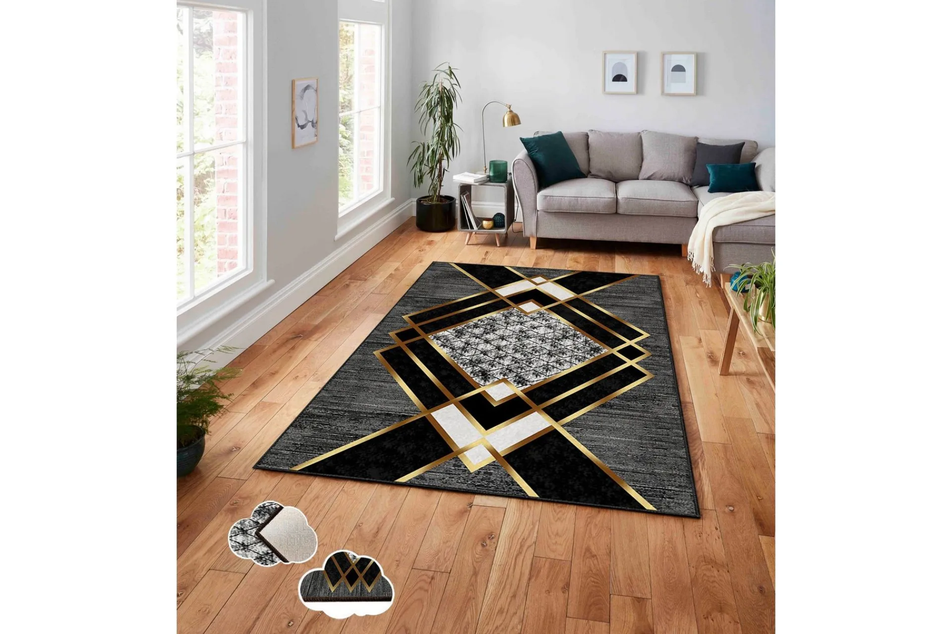 Moderne Tepper-Nunki Wiltonteppe 160x230 cm Rektangulær Flerfärgad