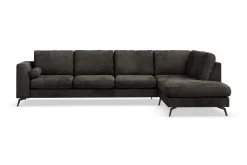 Scandinavian Choice Ocean Lyx 5-seters Høyrevendt L-formet Sjeselongsofa i Fløyel