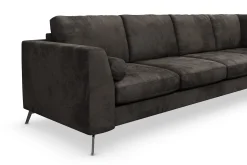 Scandinavian Choice Ocean Lyx 5-seters Høyrevendt L-formet Sjeselongsofa i Fløyel