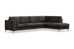 Scandinavian Choice Ocean Lyx 5-seters Høyrevendt L-formet Sjeselongsofa i Fløyel