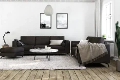 Scandinavian Choice Velour Sofa & Fløyel Sofa-Ocean Lyx 3-seter Sofa Mörkbrun