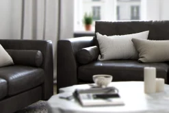 Scandinavian Choice 2 Seter Sofa-Ocean Lyx 3-seter Sofa i Kunstlær Svart