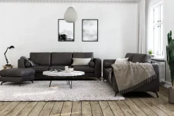 Scandinavian Choice 2 Seter Sofa-Ocean Lyx 3-seter Sofa i Kunstlær Svart