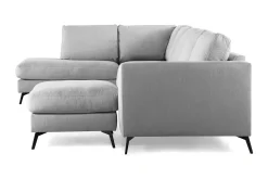 Scandinavian Choice Ocean Lyx 6-seters Venstrevendt U-formet Sofa med Divan og Sjeselong + Fotskammel i Stoff
