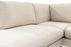 Scandinavian Choice Sofa Med Sjeselong-Ocean Lyx 4-seters Venstrevendt L-formet Sjeselongsofa i Stoff Beige