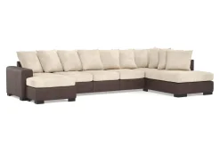 Scandinavian Choice Ocean 5-seters Høyrevendt U-formet Large Sofa med Divan og Sjeselong i Manchester