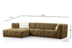 Sofa Med Sjeselong-Octavian Sofa med Sjeselong 5-seter Beige