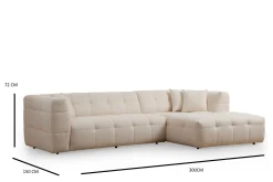 Octavian Sofa med Sjeselong 5-seter