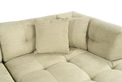 Sofa Med Sjeselong-Octavian Sofa med Sjeselong 3-seter Grønn