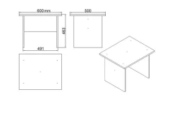 Okani Skrivebord 140 cm med fotskammel