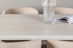 Venture Home Spisegrupper-Olga Matgruppe 200 cm Rektangulær med 6 Modesto Stoler Beige,Hvit