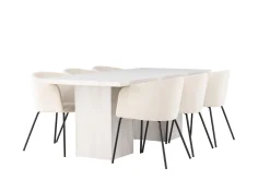 Venture Home Olga Matgruppe 200 cm Rektangulær med 6 Berit Stoler