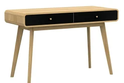 Kontorbord-Olivet Skrivebord 120 cm Natur,Svart