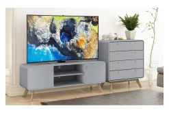 Tv-Benk & Mediabenk-Olivet Tv-benk 140 cm Grey