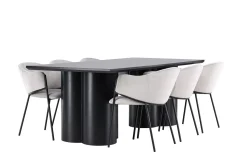 Venture Home Olivia Spisegruppe 210 cm Rektangulær med 6 Evelina stoler