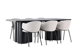 Venture Home Olivia Spisegruppe 210 cm Rektangulær med 6 Evelina stoler