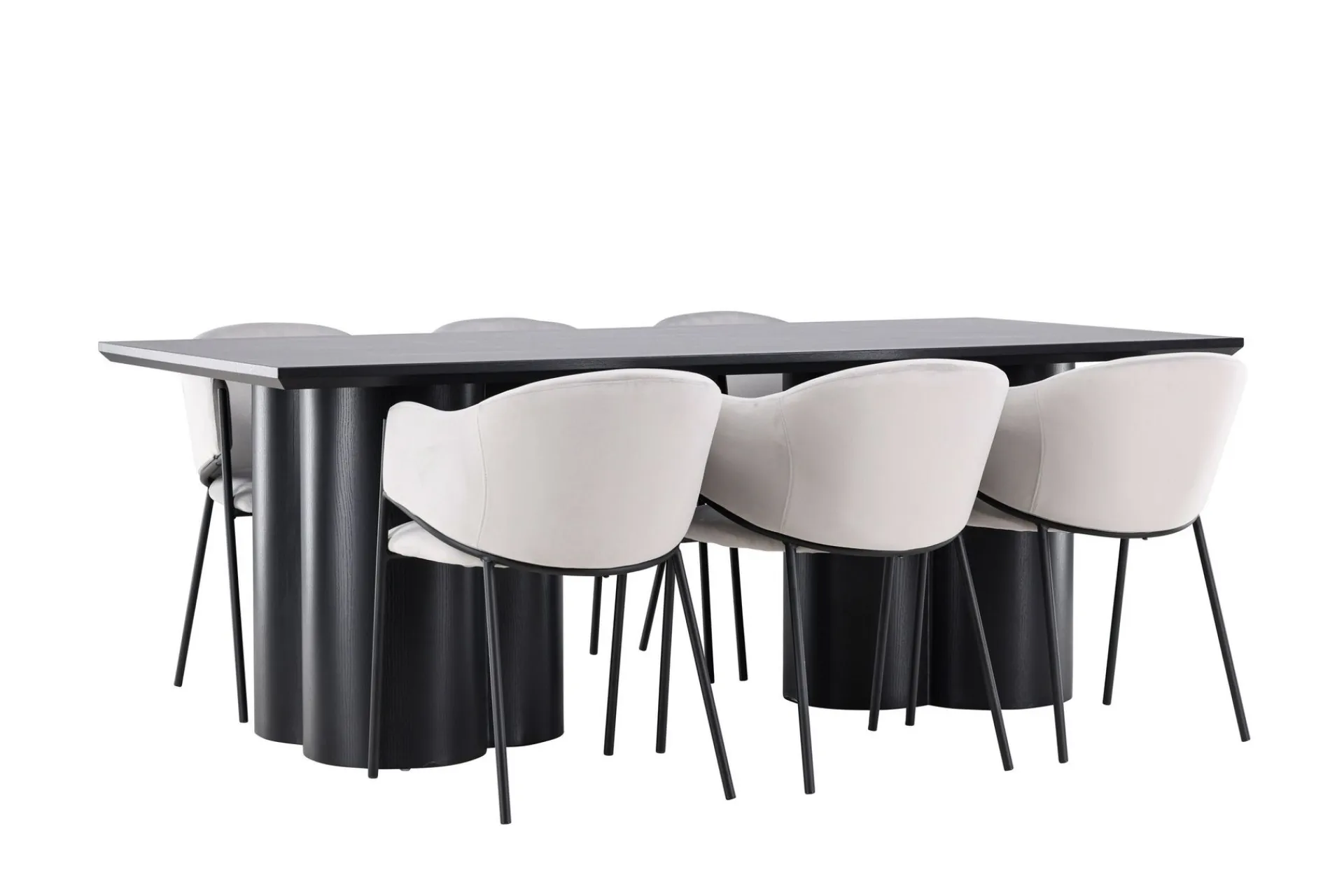 Venture Home Olivia Spisegruppe 210 cm Rektangulær med 6 Evelina stoler