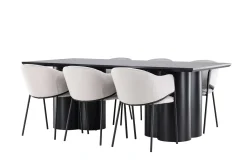 Venture Home Olivia Spisegruppe 210 cm Rektangulær med 6 Evelina stoler