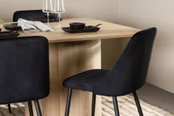 Venture Home Spisegrupper-Olivia Spisegruppe 210 cm Rektangulær med 6 Night stoler White wash/Svart/Svart