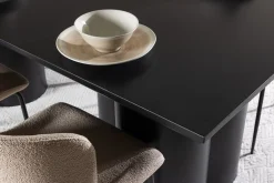 Venture Home Spisegrupper-Olivia Spisegruppe 210 cm Rektangulær med 6 Modesto stoler Svart/Beige/Svart