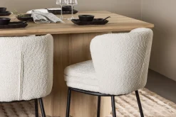 Venture Home Spisegrupper-Olivia Spisegruppe 210 cm Rektangulær med 6 Agnes stoler White wash/Hvit/Svart