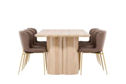 Venture Home Olivia Spisegruppe 210 cm Rektangulær med 6 Modesto stoler