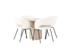 Venture Home Spisegrupper-Olivia Spisegruppe 110 cm Rund med 4 Day Stoler Offwhite,Whitewash