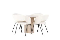 Venture Home Spisegrupper-Olivia Spisegruppe 110 cm Rund med 4 Day Stoler Offwhite,Whitewash