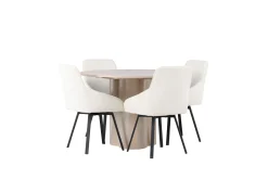Venture Home Olivia Spisegruppe 110 cm Rund med 4 Rosie Stoler