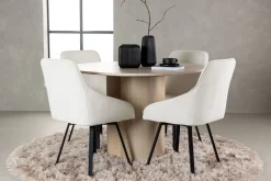 Venture Home Olivia Spisegruppe 110 cm Rund med 4 Rosie Stoler