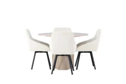 Venture Home Olivia Spisegruppe 110 cm Rund med 4 Rosie Stoler