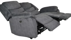Olvani 2-seters reclinersofa i stoff, elektrisk