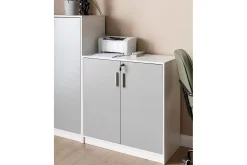 Oppbevaringsskap|Skap-Oppbevaringsenhet Zehna Grå, hvit, 80x40x80 cm Grey,Hvit