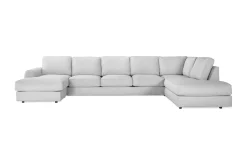 Scandinavian Choice U-Sofa-Optus Lyx 6-seters Høyrevendt U-formet Large Sofa med Divan og Sjeselong i Stoff Grey