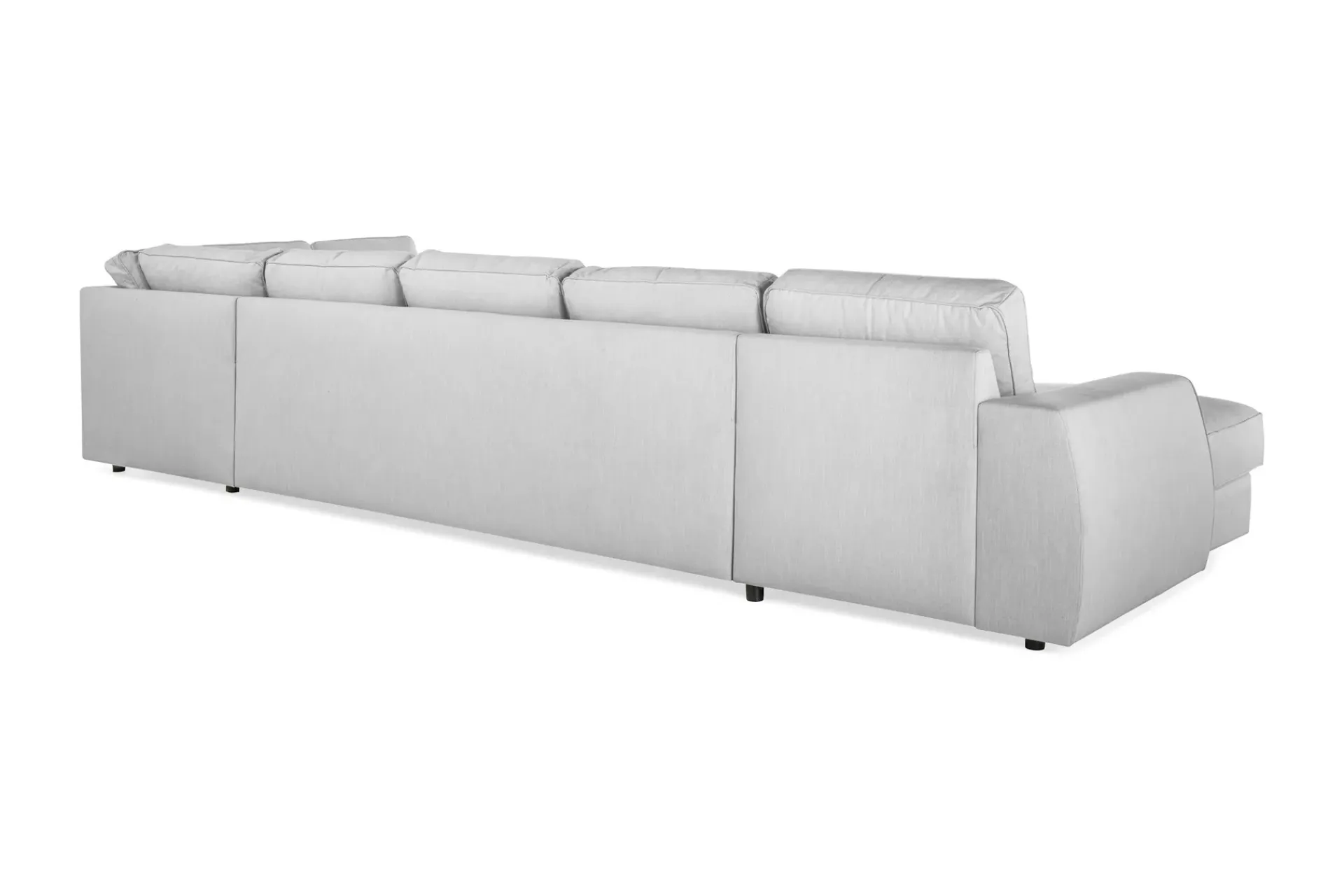 Scandinavian Choice U-Sofa-Optus Lyx 6-seters Høyrevendt U-formet Large Sofa med Divan og Sjeselong i Stoff Grey