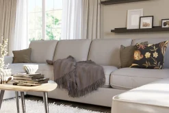Scandinavian Choice U-Sofa-Optus Lyx 6-seters Høyrevendt U-formet Large Sofa med Divan og Sjeselong i Stoff Grey