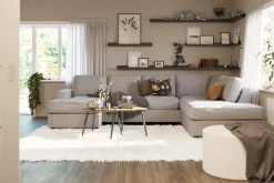 Scandinavian Choice Optus Lyx 4-seters Høyrevendt U-formet Sofa med Divan og Sjeselong i Stoff