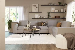Scandinavian Choice Hjørnesofa-Optus Lyx 5-seters Vendbar L-formet Hjørnesofa i Stoff Grey