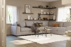 Scandinavian Choice Hjørnesofa-Optus Lyx 5-seters Vendbar L-formet Hjørnesofa i Stoff Grey