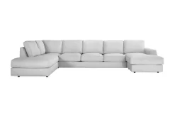 Scandinavian Choice U-Sofa-Optus Lyx 6-seters Venstrevendt U-formet Large Sofa med Divan og Sjeselong i Stoff Grey