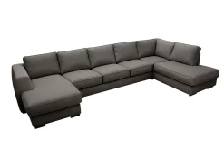 Scandinavian Choice U-Sofa-Optus 6-seters U-sofa med divan og sjeselong venstre Mørkegrå