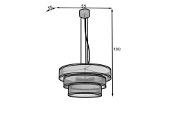 Kjøkkenlampe-Orabela Pendellampe Rund Svart