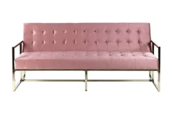 Velour Sofa & Fløyel Sofa-Ordsbo 3-seter Sovesofa Lyserød