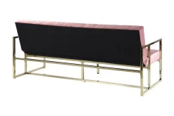 Velour Sofa & Fløyel Sofa-Ordsbo 3-seter Sovesofa Lyserød