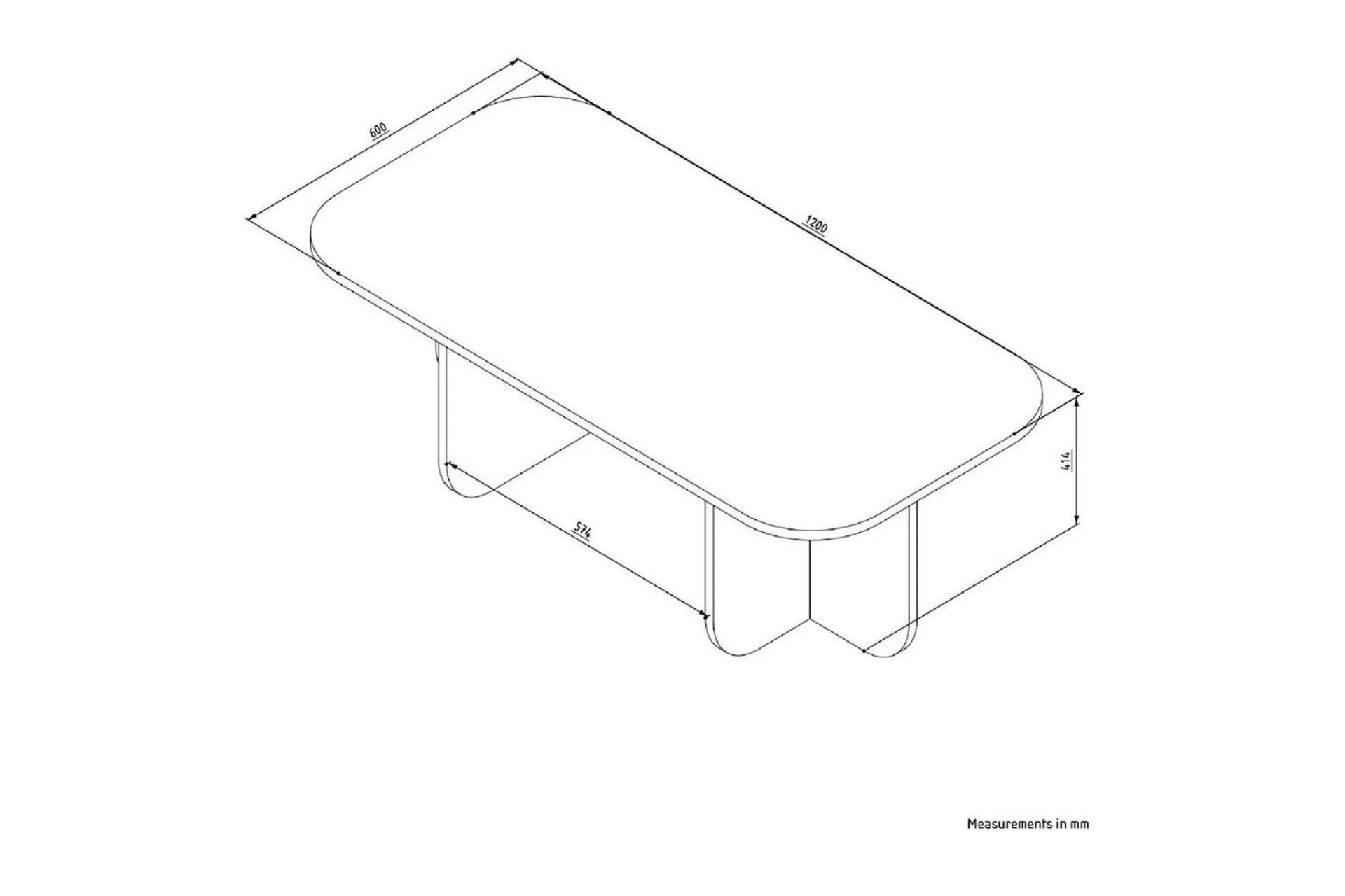 Sofabord-Orin Sofabord 120 cm Mørkfarget tre