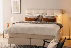 Bedly Komplett Sengepakke-Oslo Lyx Sengepakke Kontinentalseng 160x200 cm Lys Beige