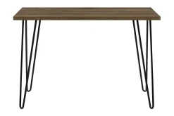 Dorel Home Kontorbord-Owen Skrivebord 102 cm Valnøttsbrun/Svart Valnöt